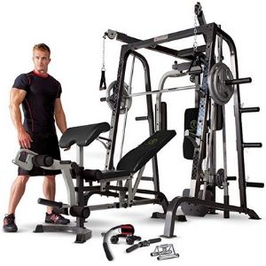 Marcy Smith Cage Workout Machine Total Body Training Home Gym System with Linear Bearing